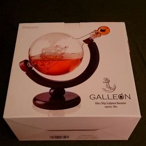 Galleon ship sculpture decanter